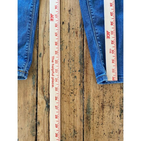 Curve Appeal Womens Mid‎ Rise Slim Fit Jeans 10/30 Medium Wash Denim Stretch - Picture 7 of 8